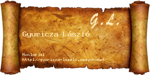 Gyuricza László névjegykártya