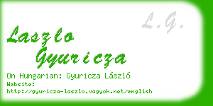 laszlo gyuricza business card