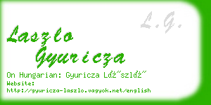 laszlo gyuricza business card